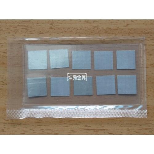 10Pcs Sheet Indium Foil Elemental Indium 30mm*30mm*0.05mm Laser Electronic Electrode Material