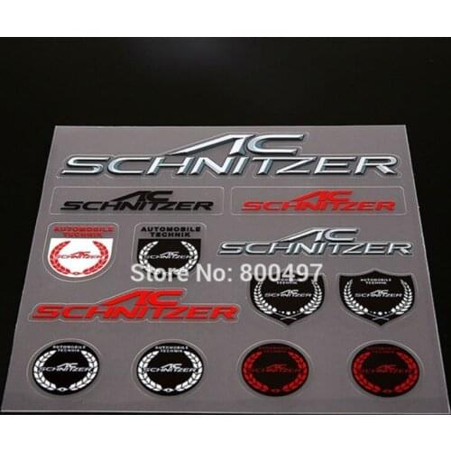 10 x New Style AC Schnitzer Window Rearview Mirror Door Handle Car Body Stickers Decals for BMW E46 E 87 E93 E86