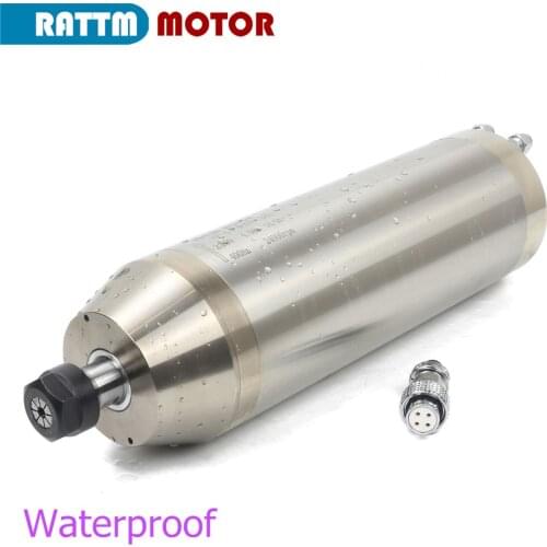 4.5KW 220V / 380V Waterproof Water cooling spindle motor 4 beanings
