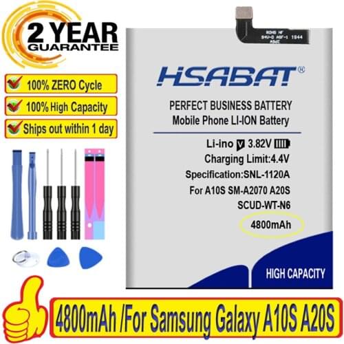 Top Brand 100% New Battery for Samsung Galaxy A10S A20S SM-A2070 A207F/M A107F/DS/M for Honor Holly 2 Plus Batteries+free tools