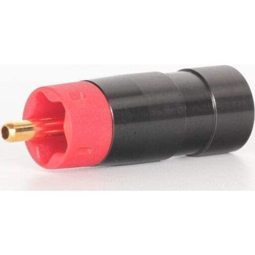 Aluminum case gold plated RCA plug black case