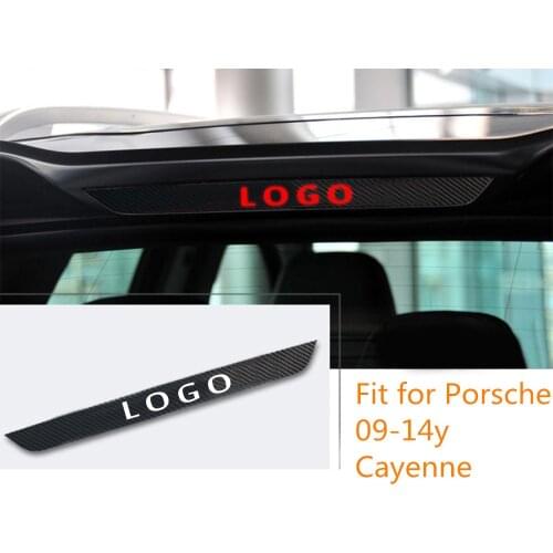 Carbon Fiber Car Sticker Of High Brake Light Fit For Porsche 2009-2014 Cayenne Rear Light Sticker Car Styling