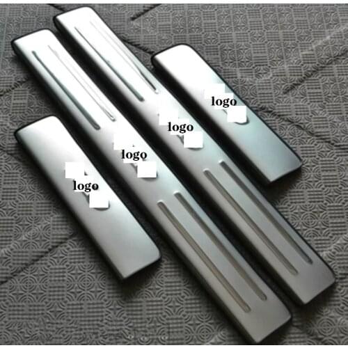 For KIA RIO k2 2010 2011 2012 2013 2014 2015 sedan hatchback stainless steel scuff plate door sill car accessories 4pcs/set