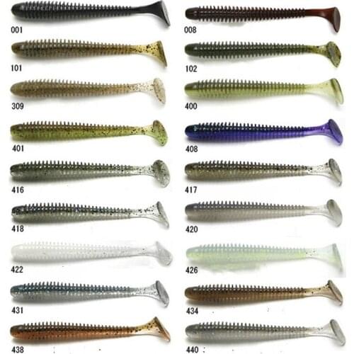 Quality Small T Tail 5cm/7.5cm Fishing Soft Lure Worm Bait Smelling TEXAS RIG Artificial Bass Lures 10-20 Pieces/Bag