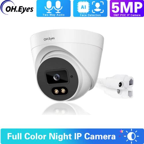 OH.eyes Face Detection POE Camera 5MP Home Security CCTV Camera Ultra HD 40M IR ONVIF H.265 P2P Security Dome IPC camera XMEYE