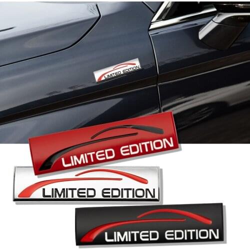 3D Metal Sticker Deluxe Limited Edition Emblem Car Fender Trunk Badge Decal For BMW Audi Honda Opel Seat Toyota Chevrolet Renaul