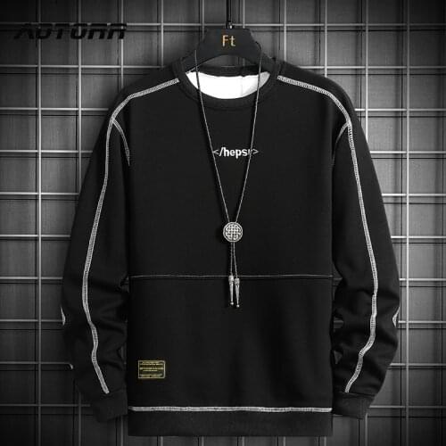 Fashion Pullover Mens Hoodies Hip Hop Loose Spring Sweatshirts Men Casual Streetwear Autumn Clothes Male Harajuku Korean Tops