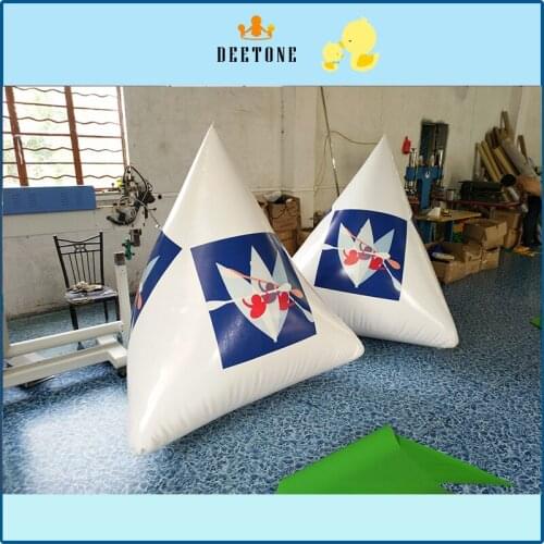 Inflatable water floating game inflatable white color triangle shape for water event can be choose
