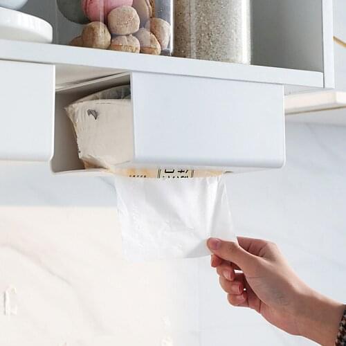Wall Mount Toilet Paper Holder Waterproof Storage Shelf Toilet Paper Storage Rack Tissue Bathroom Box