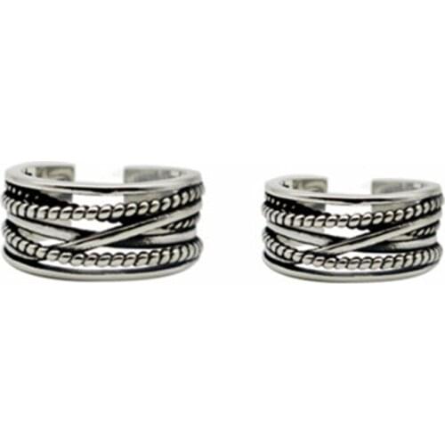 The new Korea twines the hemp flower multilayer ring to restore ancient ways the opening does the old ring the Thai silver to ac