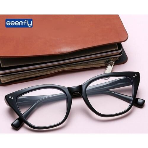 Seemfly Full Frame Anti-blue Light Glasses Frame Women Retro Colorful Eyewear Clear Lens Radiation Protection Optical Spectacles