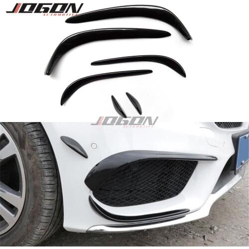 Car Front Bumper Front Fog Light Standard Strip Wind Knife Trim For Mercedes Benz C Class W205 C205 Sport Sedan 2015 - 2019