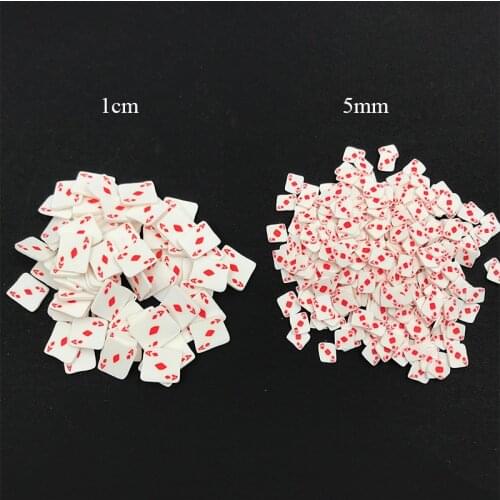 100g Polymer Hot Clay Sprinkles A Poker Card Slices for Crafts Making DIY Scrapbooking Crystal Mud Filler Decoration 10mm 5mm