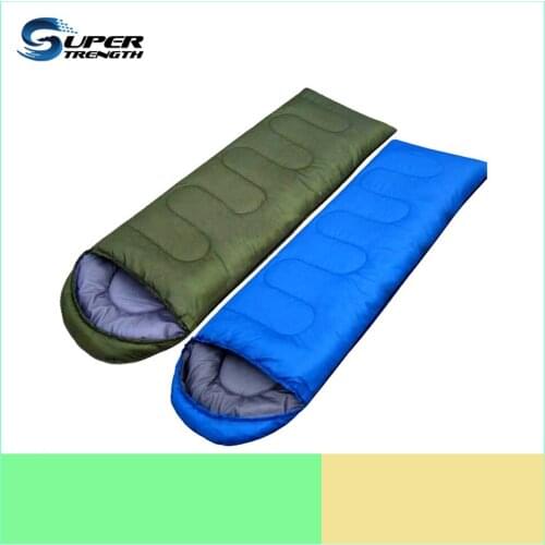 Supply envelope sleeping bag with hood leisure in spring summer and autumn camping outdoor adult cotton sleeping bag