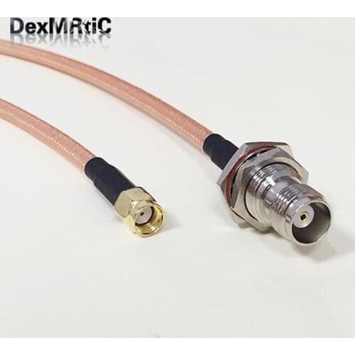 RP-SMA Male Plug (female pin) Switch TNC Female Jack nut pigtail cable RG142 50CM/100CM Adapter low loss for WIFI router