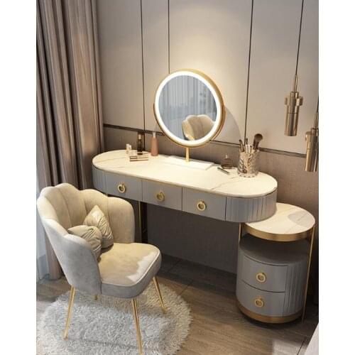 Light luxury small apartment dressing table dressing table storage cabinet integrated dressing table