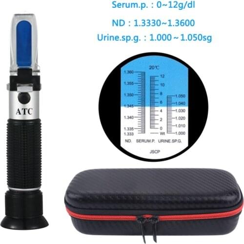Yieryi New Clinical Refractometer Urine Specific Gravity Test Equipment Medical Tool with black bag