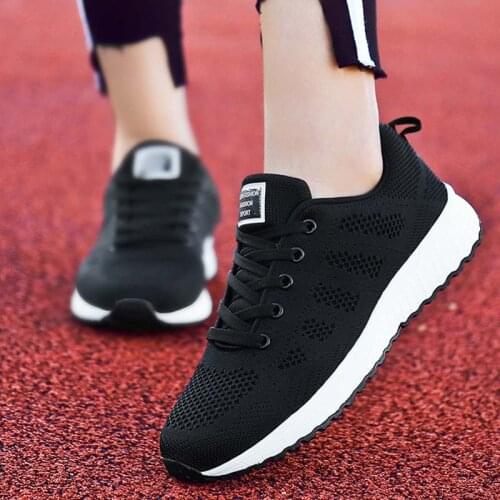 Women Sneakers Mesh Casual Woman Shoes Lace Up Outdoor Womens Sneakers Fashion Walking Shoes Female Plus Size Tenis Feminino