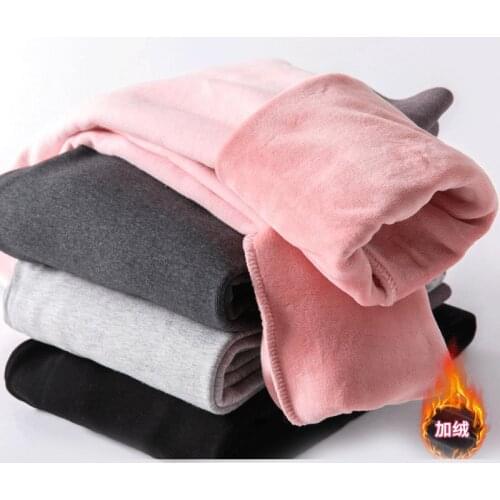 Winter slim waist thickening warm workout leggings female stretch velvet butt lifting leggings women elastic cotton pencil pants