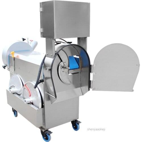 Commercial Vegetable cutting machine Electric automatic food cutter Stainless steel multi-function dicing slice machine 220V 1pc