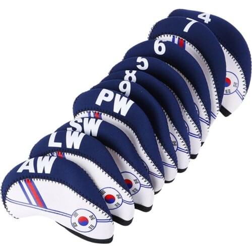 10Pcs/Set Wear-resistant Golf Rod Head Protective Cover Outdoor Sport Accessory Golf Protective Cover