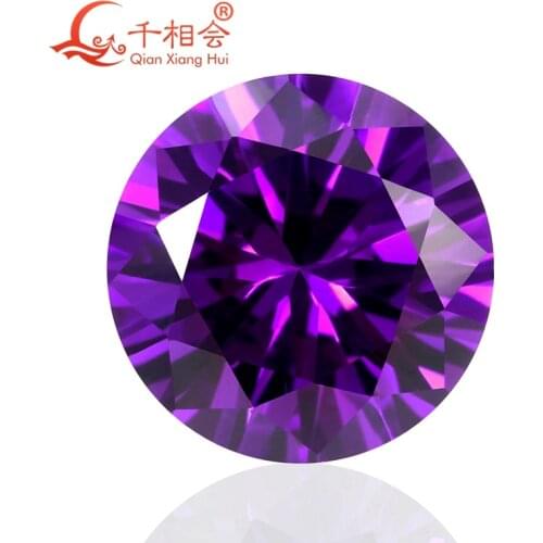 2.6mm to 6mm round shape brillion cut various colors cubic zirconia loose cz stone