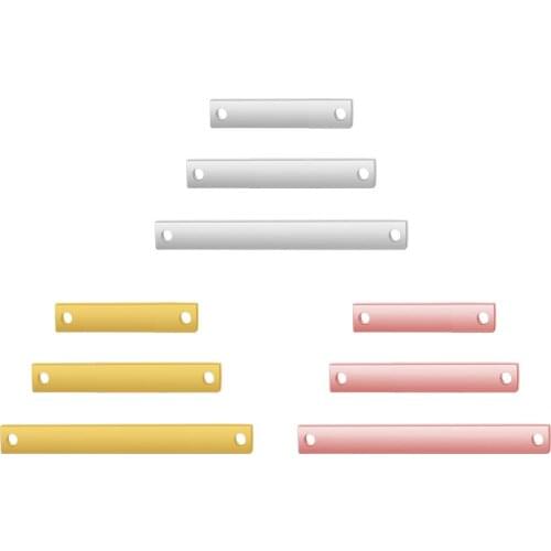 3pcs/lot 100% Stainless Steel Mirror Polished Engraving 20-40mm Square Blank Bar For Necklaces Wholesale