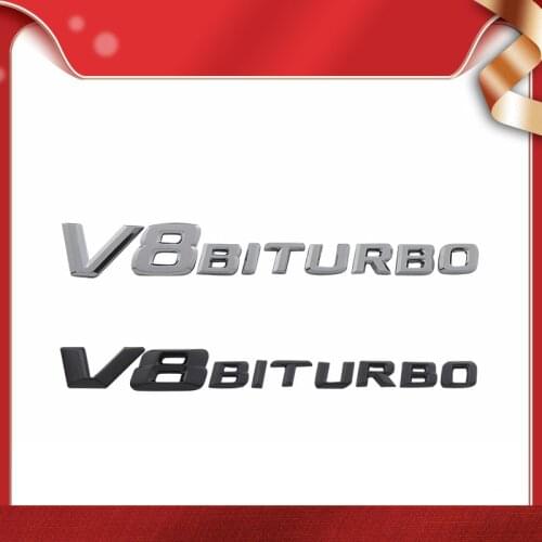 3D Premium ABS V8 BITURBO for C43 C63 C63S E43 E53 E63S S65L Hood Fender trunk Rear Bonnet Nameplate Decal Emblem Badge Sticker