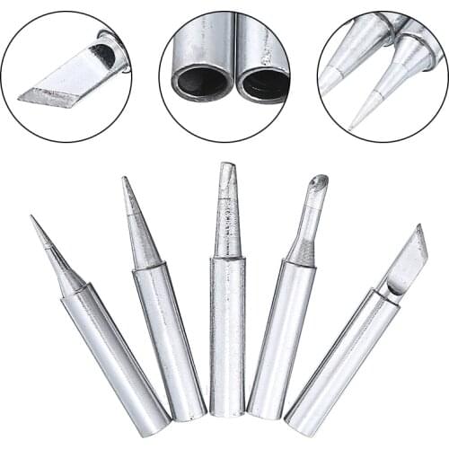 5pcs 900M-T Solder Soldering Iron Tips for Hakko Soldering Station Metal Silver Lead-free Iron Tip