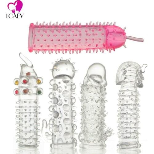 5PC/LOT,Penis Extension Cock Sleeve, Spiny Trichomes Stretchy Delay Penis , Sex Toys, Sex Products