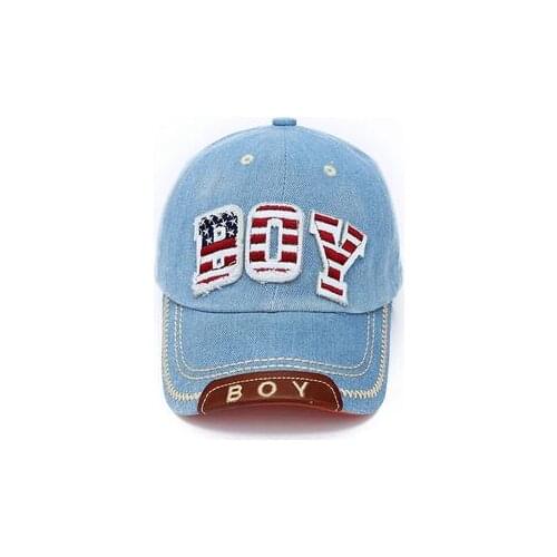 50pcs/lot fedex fast boy girl Baseball Caps Unisex Fashion Sun Hip Hop baseball cap children denim casual cap