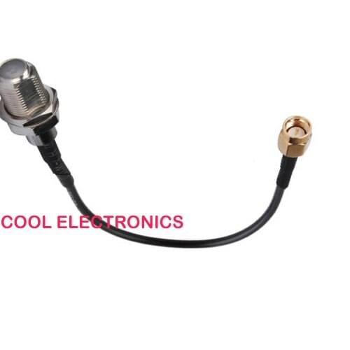 50pcs SMA Plug Jack to F Male Jack female adapter connector pigtail coax cable RG174 20cm for WLAN