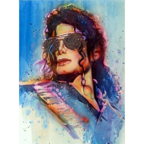 5D DIY Diamond Painting Michael Jackson Cross Stitch Kit Diamond Embroidery Mosaic Portrait Sale Handmade Hobby Home Decor Gift