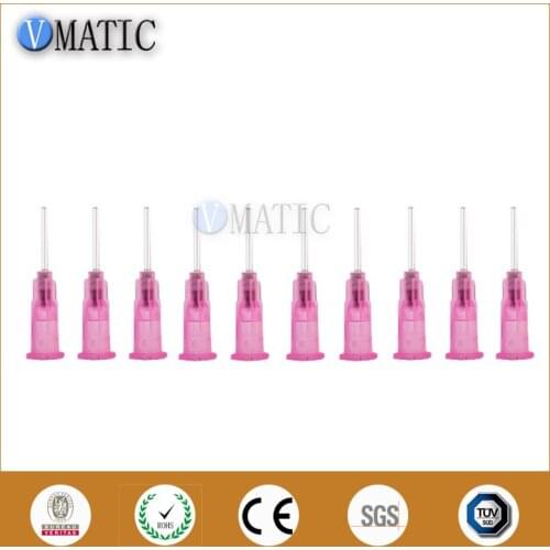 Free Shipping 100pcs 18G Pink Color Stainless Steel Dispensing Tapered Pinhead Glue Liquid Dispenser Needles 1/2 Inch