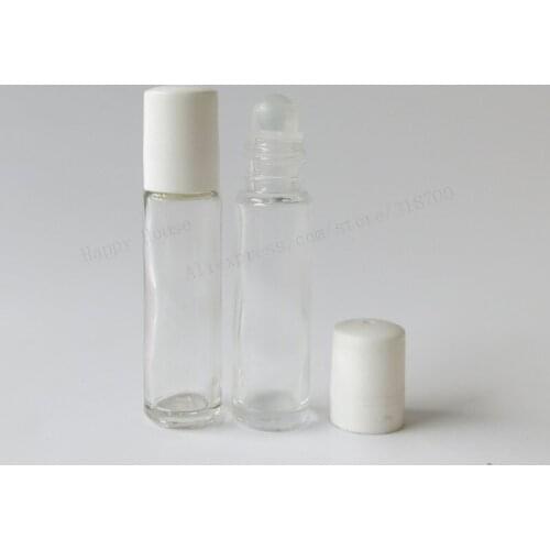 Free shipping 360 x 10ml transparent glass roll on bottles 1/3oz clear roll-on bottle essential oil use,cosmetic packing