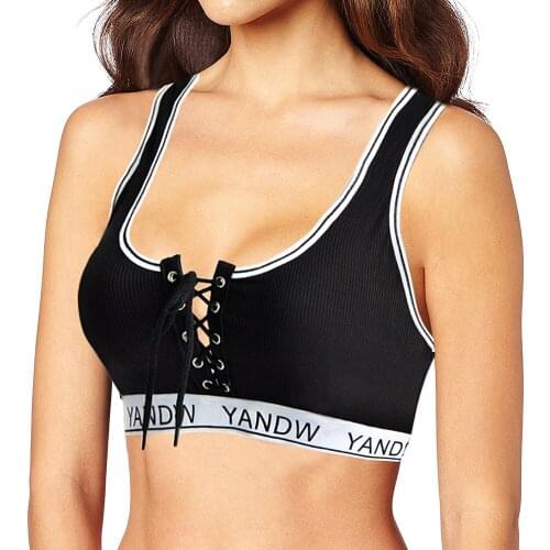 VOGUE SECRET Lace Up Women Sexy Bras Tube Tops Wrap Chest Beach Lingerie Racing Casual Deep V U Bra Boob Sports Womens Clothing