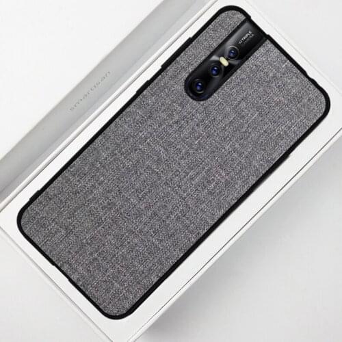 For VIVO V15 Pro Case Luxury Skin Coque Soft Silicone edge fabric back cover protective case for vivo v15pro full cover shell