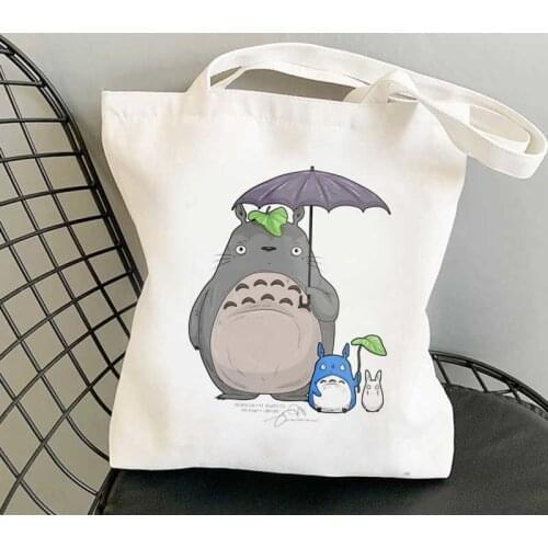 Totoro shopping bag shopper eco shopping reusable bag tote woven grab
