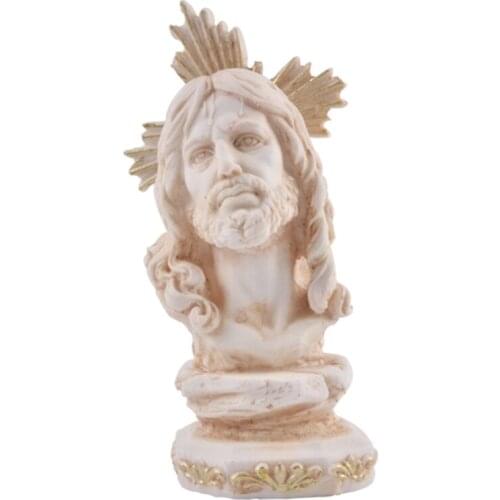Christ Jesus Sculpture Jesus Handmade Innovative Angel Cross Resin Statue Crafts Christ Bible Candlestick Religious Home Decorat