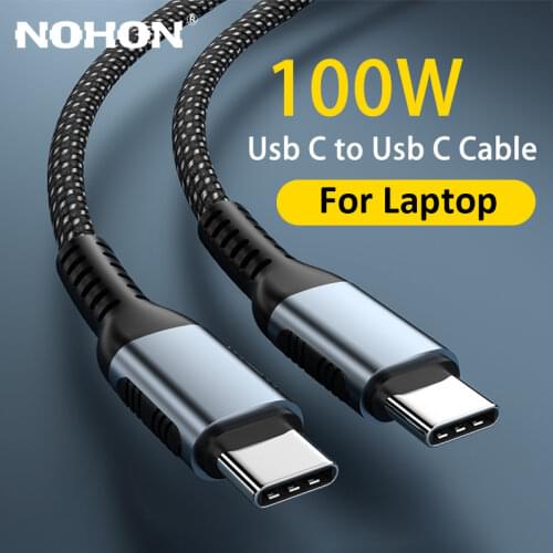 NOHON USB C To USB Type C Cable for MacBook IPad Pro PD 100W Fast Charging for Huawei Samsung Xiaomi Realme Type C Charger Cord