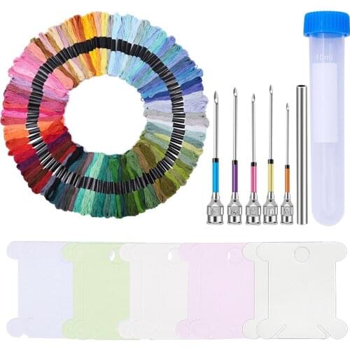 KAOBUY 50 Color Embroidery Floss Cross Stitch Threads Embroidery Kit With Stitching Needles Thread Floss Kit DIY Sewing Tools