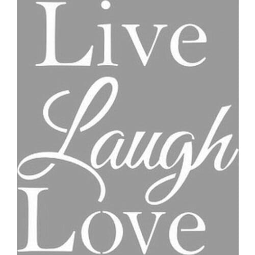Live Laugh Love Stencil Design, Painting Template 30x30 Cm, Walls, Tiles, furniture For Easy and Practical Pattern Application