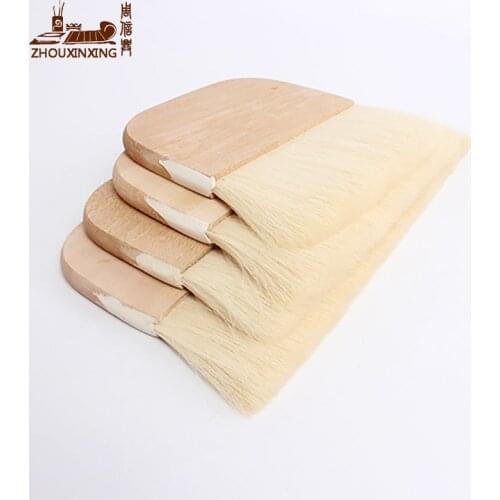 8 /10/12/14 inch large wall art paint brush wool hair /row brush wooden cleaning brush for the paintings supplies soft brushes