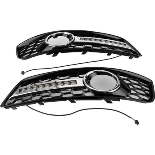 Fog Light Grille Kit with Daytime Running Light 8P0807682D 8P0807681D 8P0807682DE 8P0807681E Fit for A3 8P/Sportback 2007-2012