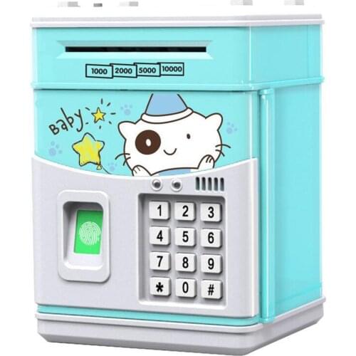Piggy Bank Electronic ATM Cash Coins Saving Storage Password Money Box Fingerprint Unlock Kids Deposit Banknote Creative Gifts