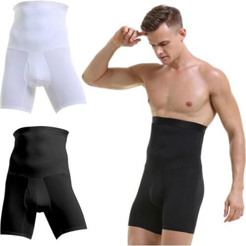 50% Hot Sales!! Men Breathable High Waist Slimming Bodysuit Shorts Compression Shapewear Pants