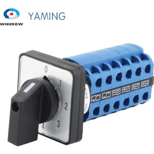 LW26-20/6 0-6 7 Positions 6 Poles 20A 660V Universal Changeover Voltage Switching Dual-wire Selective Control Cam Switch