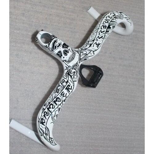 Mike Giant) Road Bike bend the T700 / high modulus carbon fiber road handlebar integrated handle Fork saddle