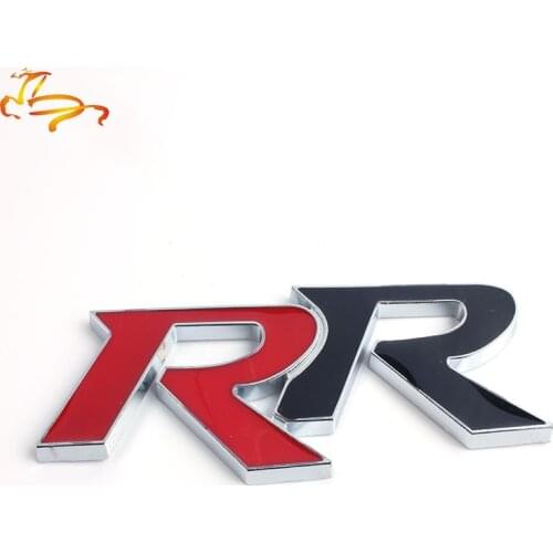 10pcs 3D metal Zinc alloy RR Emblem Logo Trunk Rear Badge Car Stickers Decal For civic accord CRV For Mugen RACING Odyssey CITY