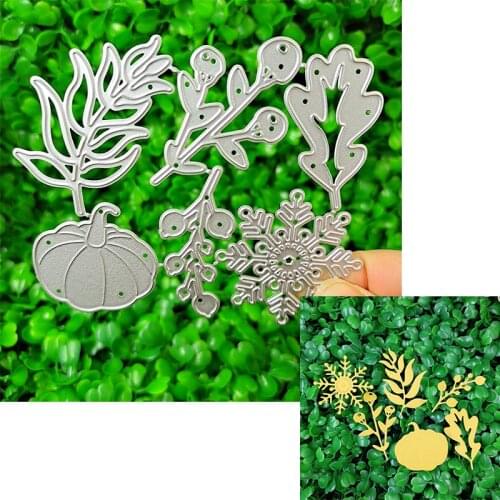 Suitable for metal cutting die and DIY scrapbook album 3D creative greeting card making leaf pumpkin 2021